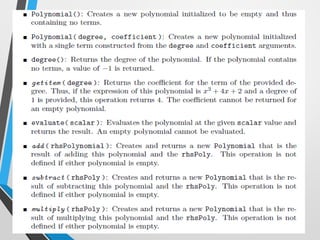 Polynomial Manipulation in DATA STRUCTURE AND ANALYTICS PPT | PPT