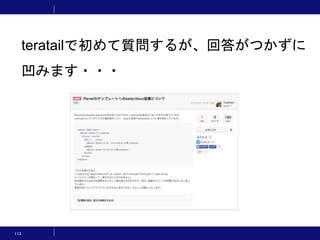 113
teratailで初めて質問するが、回答がつかずに
凹みます・・・
 