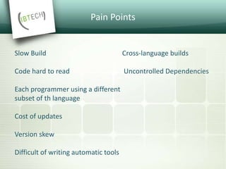 Scale at Google
System Scale
• Designed to scale to 106+ machines
• Everyday jobs run on 1000s machines
• Job coordinate, interacting with others in the system
• Lots going on at once
Solution: great support for concurrency
 