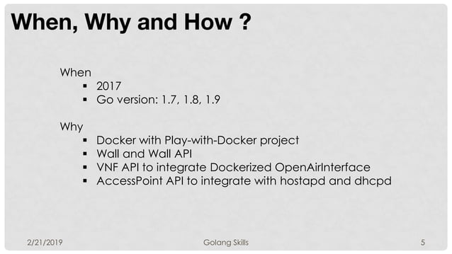 Golang skills pre-session | PPT