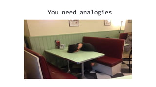You need analogies
 