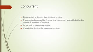 The Go Programing Language 1 | PPTX