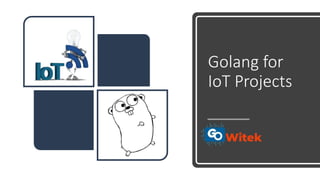 Golang for
IoT Projects
 