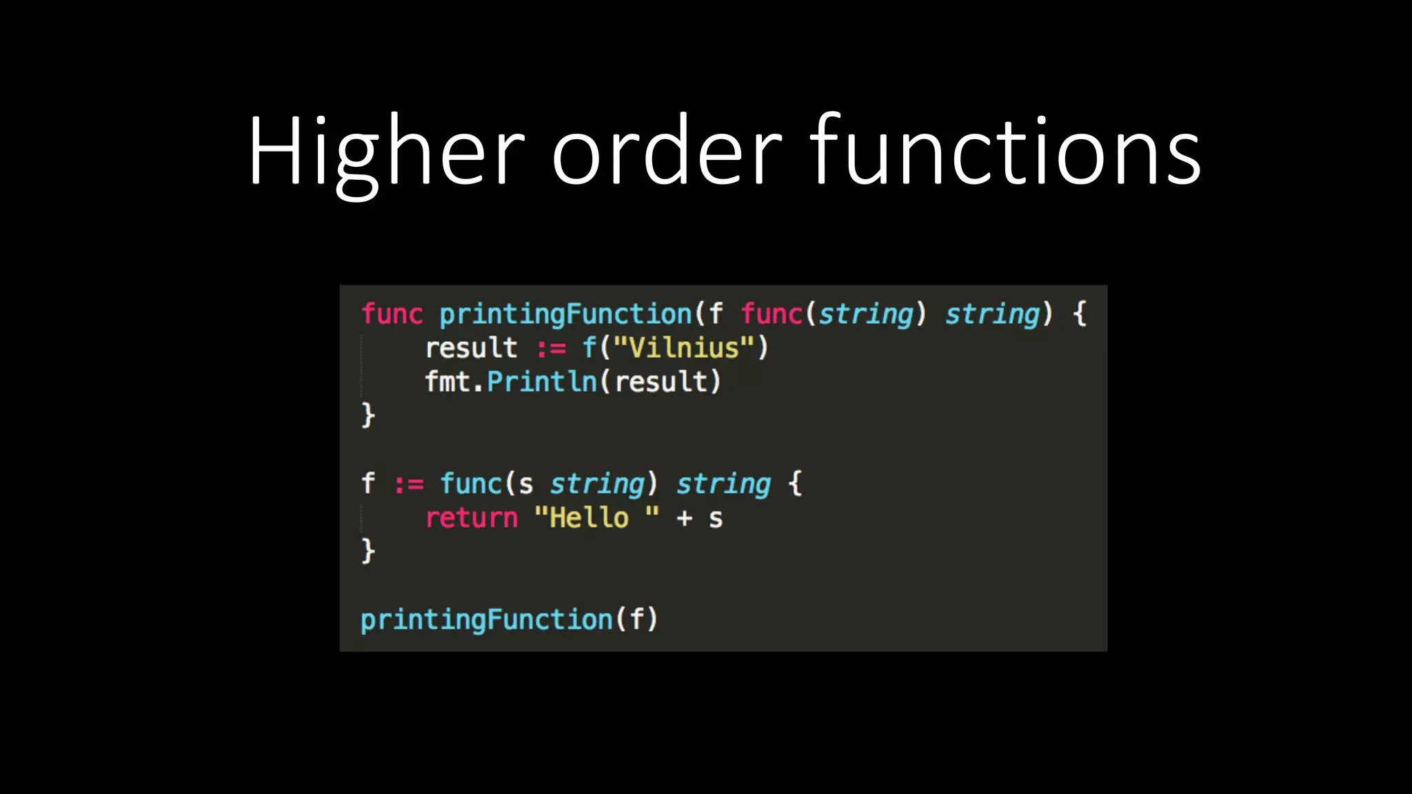 Higher  order  functions 