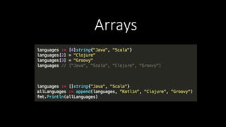 Arrays
 