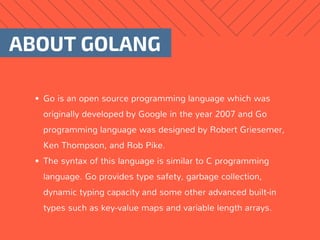 Golang online course | PPT