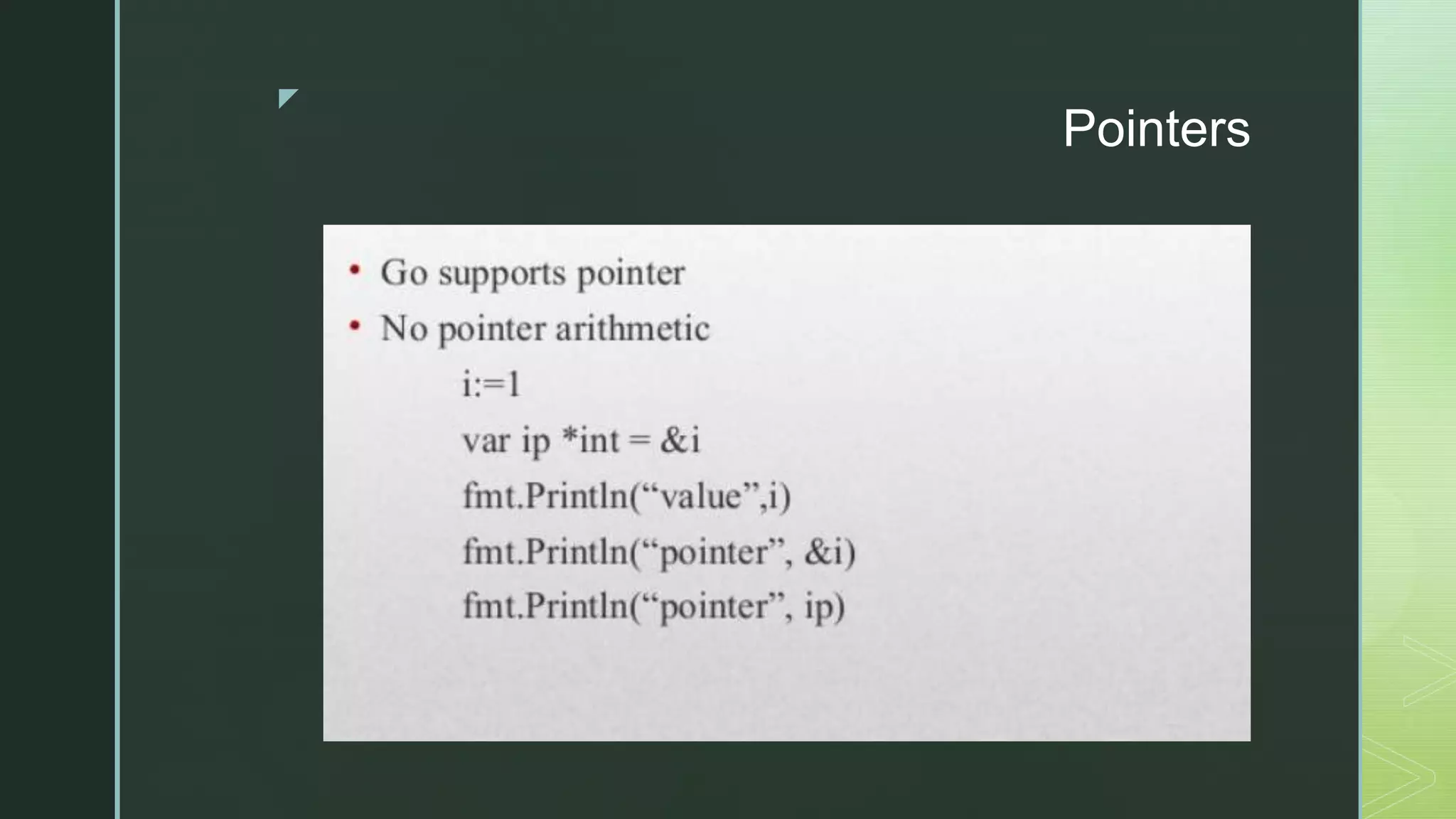 z Pointers 