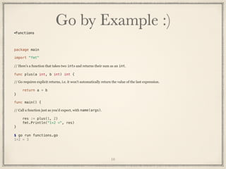 Go language presentation | PDF | Programming Languages | Computing