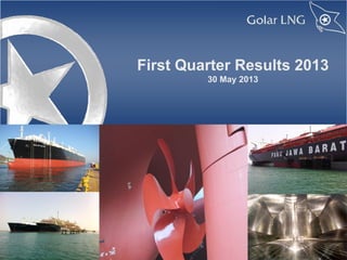 First Quarter Results 2013
30 May 2013
 