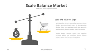Scale Balance Market
Have your heart in your business.
57 www.yourwebsite.com
Scale and balances large
Lenima astebus danaime povera dop pakamare dimesa
puosam santLoirem ipsume kolera sit denima tetebus
saname lovera don rakamare dimasa qm santLorem
lipseme denima yestebus daname rovera don takama.
Lenima astebus danaime povera dop pakamare
rakamare dimasa qm santLorem lipseme denima
yestebus dalam mencari dana mendapatkan.
 