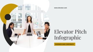 Elevator Pitch
Infographic
BUSINESS AND CORPORATE
www.elevator.com
 