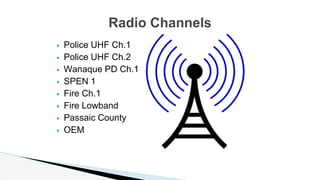 ▶ Police UHF Ch.1
▶ Police UHF Ch.2
▶ Wanaque PD Ch.1
▶ SPEN 1
▶ Fire Ch.1
▶ Fire Lowband
▶ Passaic County
▶ OEM
Radio Channels
 