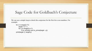 Goldbach’s conjecture | PPTX