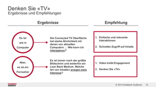 © 2014 Goldbach Audience 15 
Mit gutem Beispiel voran 
Wilmaa 
/ «Um das perfekte TV Erlebnis bieten zu können, ist es off...
