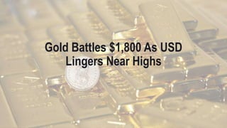 Gold Battles $1,800 As USD
Lingers Near Highs
 