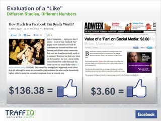 Evaluation of a “Like” Different Studies, Different Numbers $136.38 =  $3.60 = 