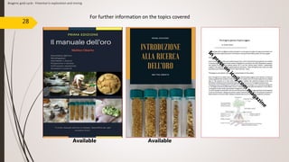 28
For further information on the topics covered
Biogenic gold cycle - Potential in exploration and mining
Available Available
 