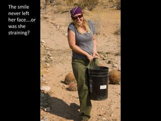 The smile never left her face.or was she straining?
