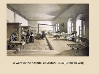 A ward in the hospital at Scutari, 1856 (Crimean War)
 