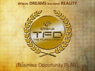 (Business Opportunity PLAN)
Where DREAMS become REALITY
 