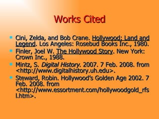 Golden Age Of Hollywood PPT