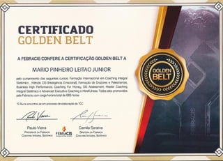 Certificação Febracis Golden Belt