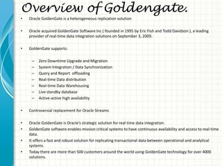 Oracle Goldengate training by Vipin Mishra | PPTX