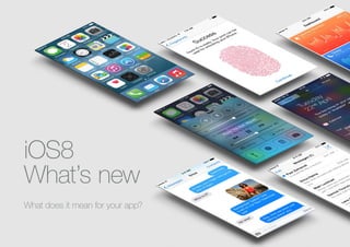 (Replace with full screen background image)
iOS8
What’s new
What does it mean for your app?
 