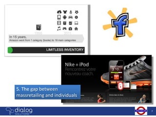 5. The gap between
massretailing and individuals

                                7
 