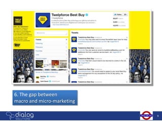 6. The gap between
macro and micro-marketing

                            9
 