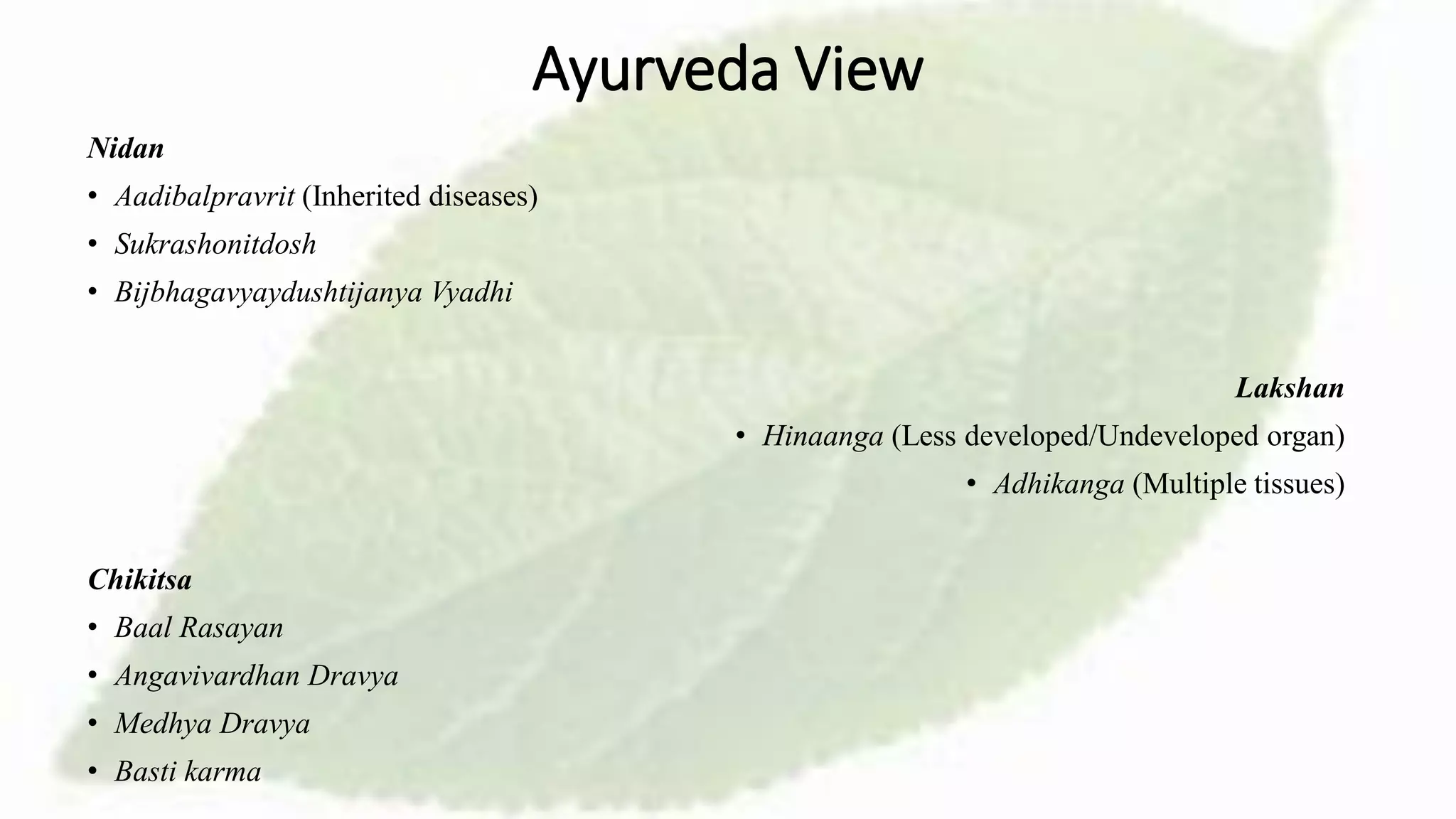 Goldenhar syndrome Ayurveda view and management | PDF