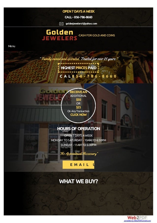 gold buyers open on sunday