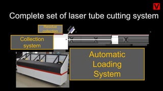 Automatic
Loading
System
Collection
system
Complete set of laser tube cutting system
Residue
collection
 