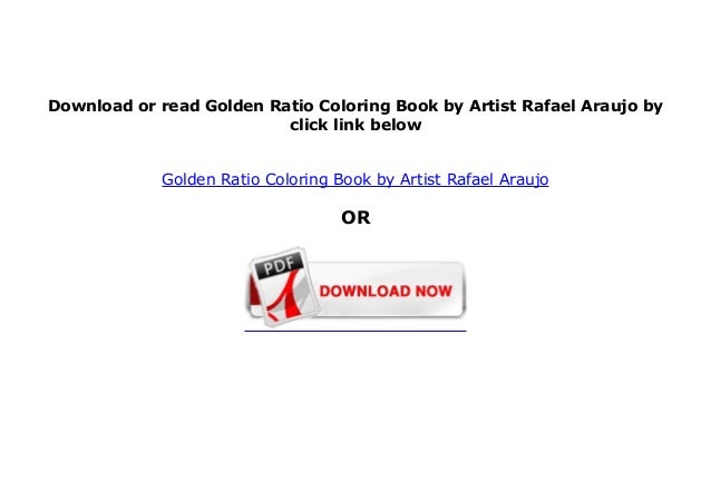 Download Epub Library Golden Ratio Coloring Book By Artist Rafael Araujo Fu