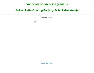 Download Download In Pdf Golden Ratio Coloring Book By Artist Rafael Araujo