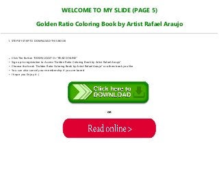 Download Download In Pdf Golden Ratio Coloring Book By Artist Rafael Araujo