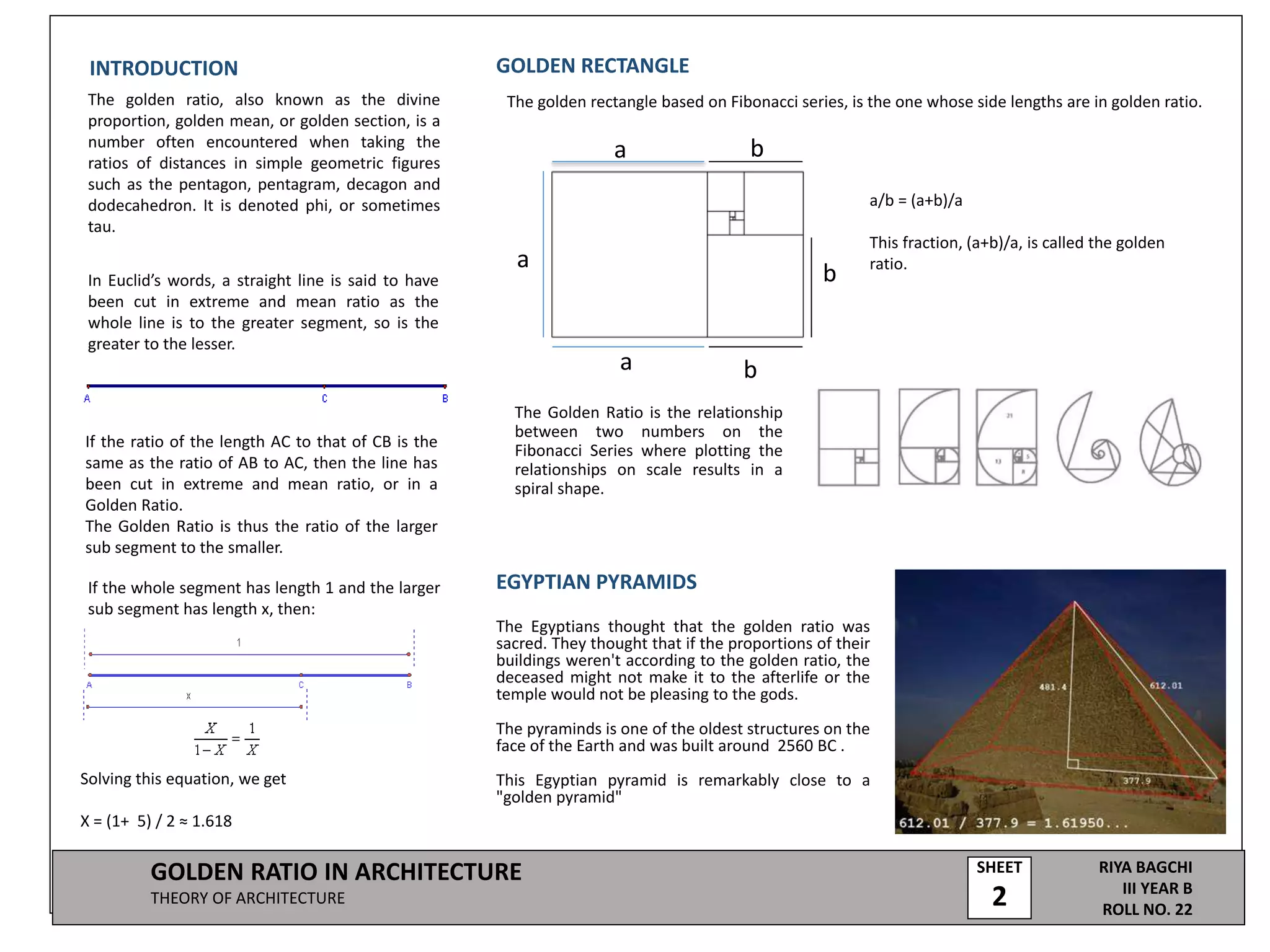 Golden Ratio Ppt Golden Ratio Ppt