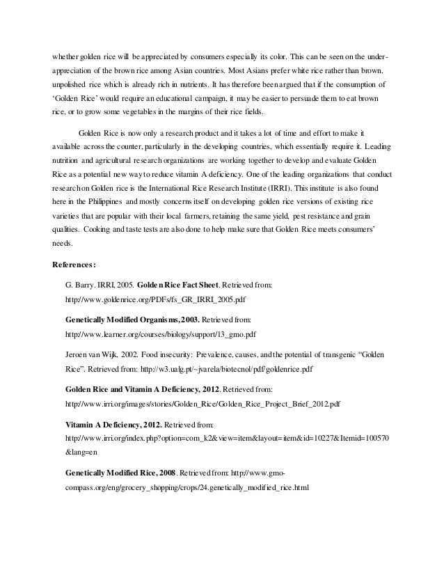 The politics of golden rice summary picture