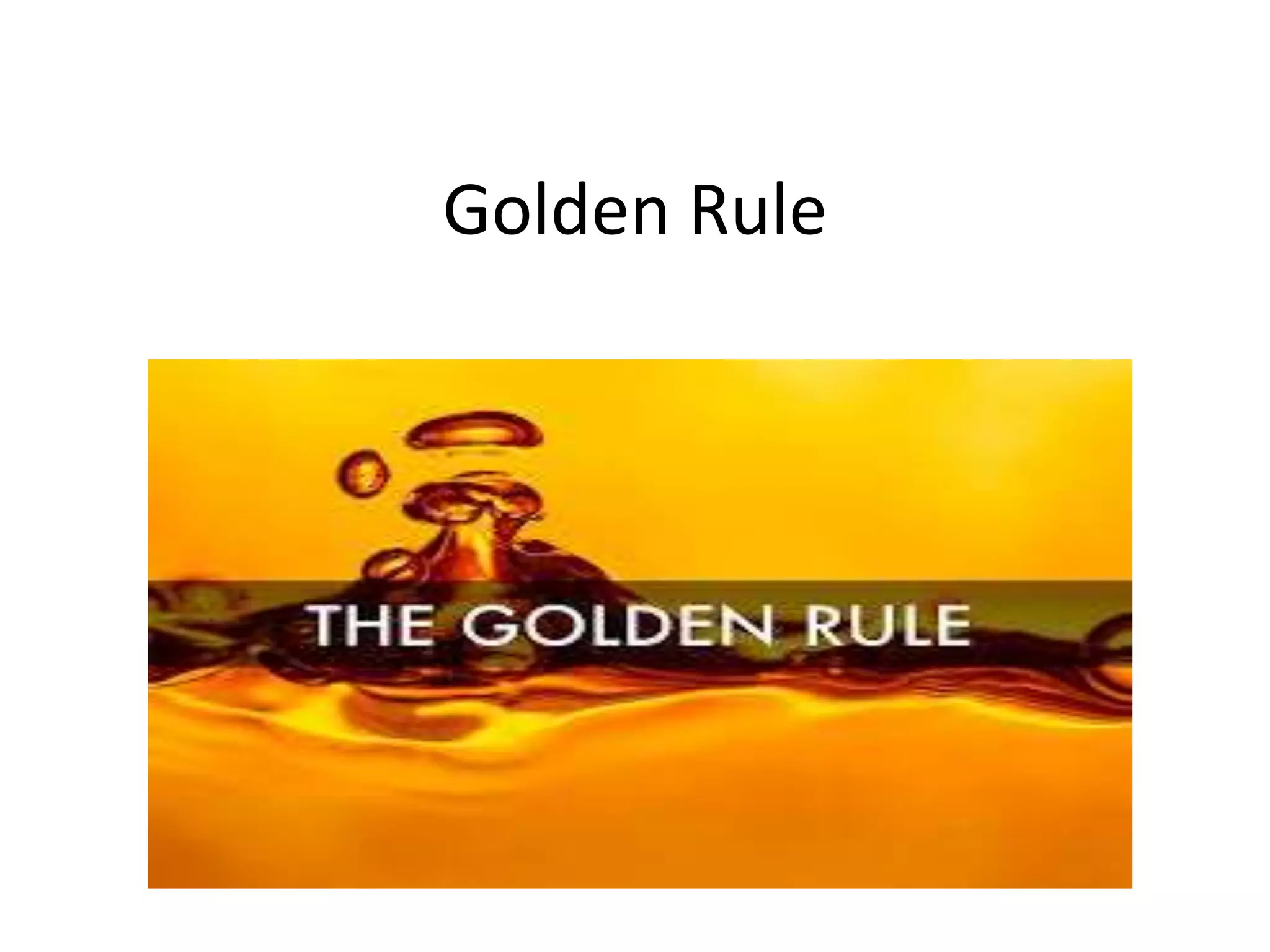 Golden rule PPT