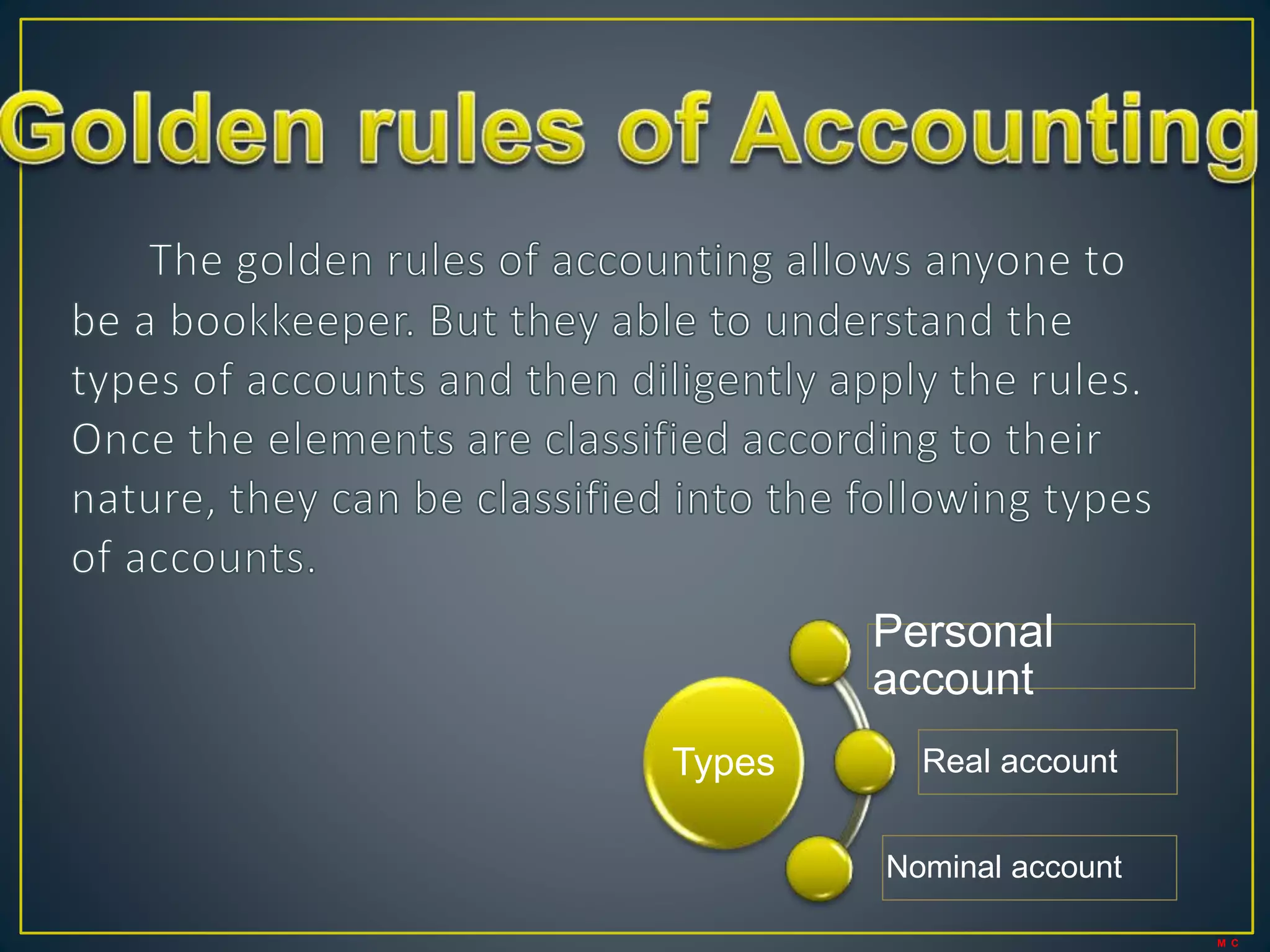 Golden rules of accounting.mcb