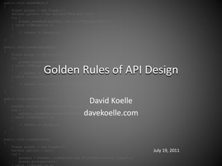Golden Rules of API Design Slide 1