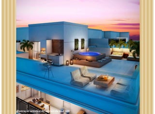 Ilustração artística do terraço da und 608
 