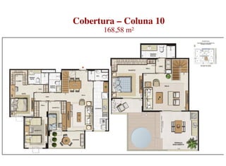 Cobertura – Coluna 10
       168,58 m²
 