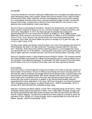 Amazon Prime Video Environmental Analysis | DOCX