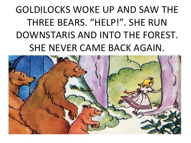 goldilocks and the three bears pdf