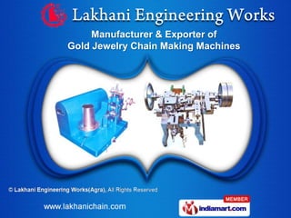 Manufacturer & Exporter of
Gold Jewelry Chain Making Machines
 