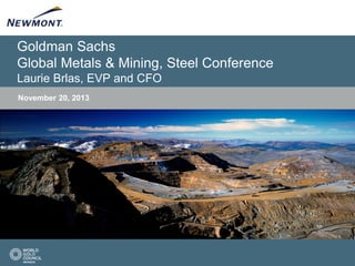 Goldman Sachs
Global Metals & Mining, Steel Conference
Laurie Brlas, EVP and CFO
November 20, 2013

 