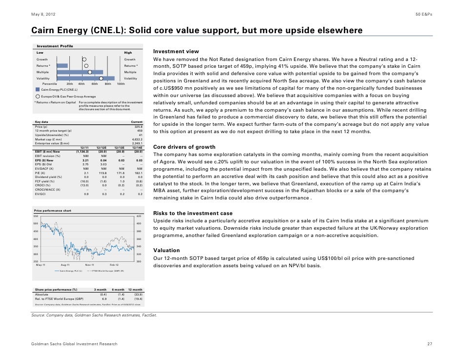 goldman sachs equity research reports