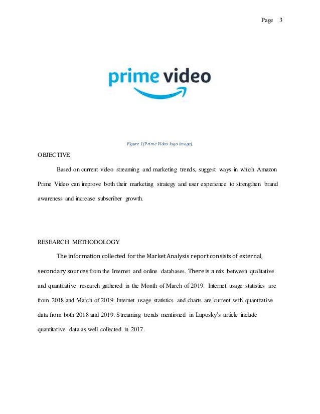 Market Analysis Report On Amazon Prime Video