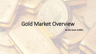 Gold Market Overview
As On June 4,2021
 